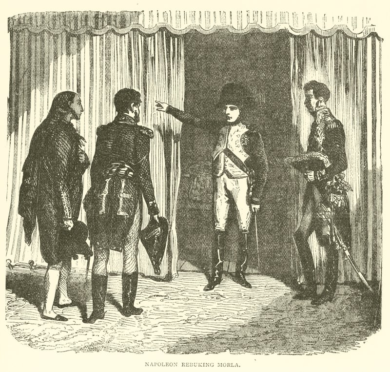 Napoleone rimprovera Morla (incisione) da French School