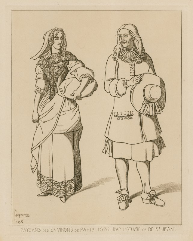 Contadini nei dintorni di Parigi, 1676 da French School