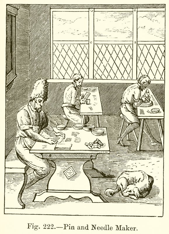 Fabbricante di spilli e aghi da French School