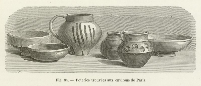 Ceramiche trovate nei dintorni di Parigi da French School