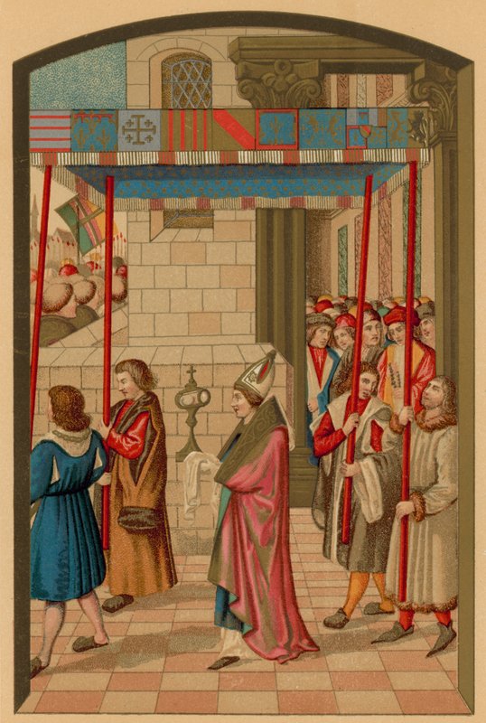 Processione del re René ad Aix (Provenza) da French School