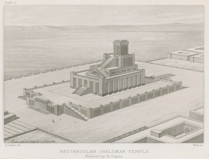 Tempio caldeo rettangolare da French School