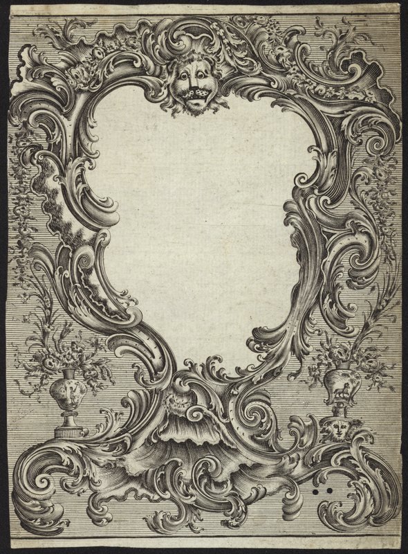 Design rococò per una cornice da French School