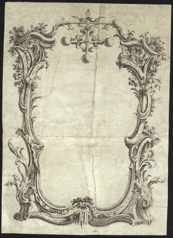 Design rococò per una cornice da French School