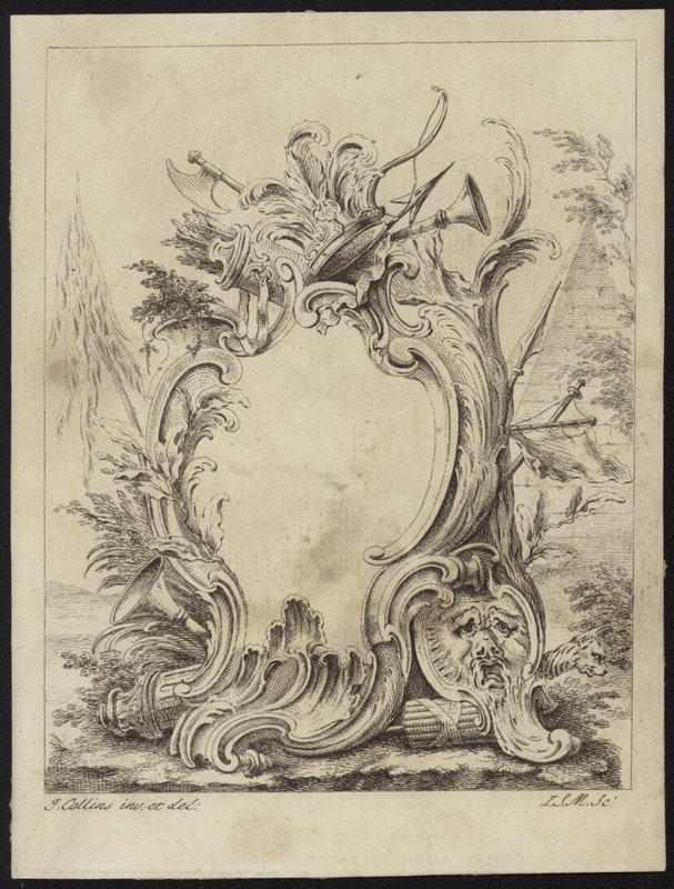 Design rococò per una cornice da French School