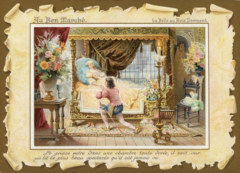 La bella addormentata, addormentata nel letto da French School