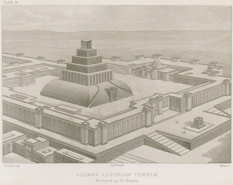 Tempio assiro quadrato da French School
