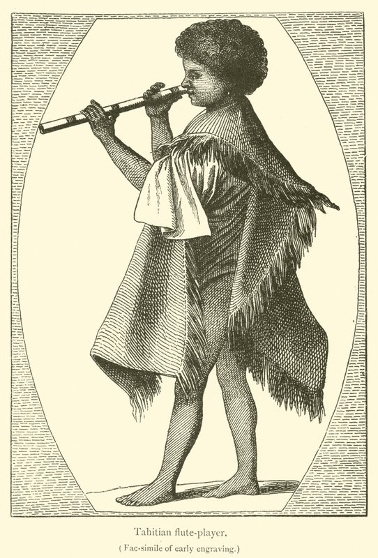 Suonatore di flauto tahitiano da French School