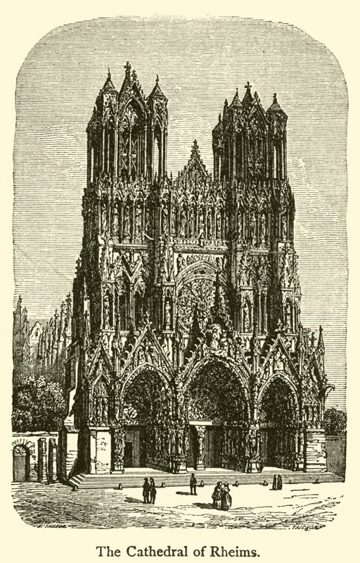 La Cattedrale di Reims da French School