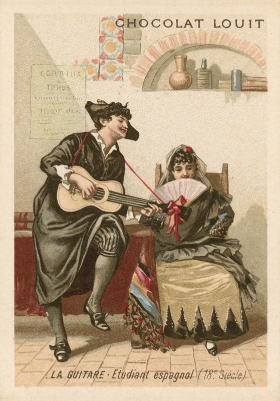 La chitarra: studente spagnolo (XVIII secolo) da French School