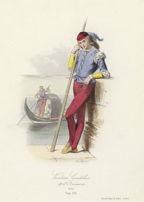 Gondoliere veneziano da French School