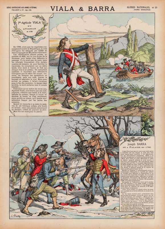 Viala e Barra (litografia a colori) da French School