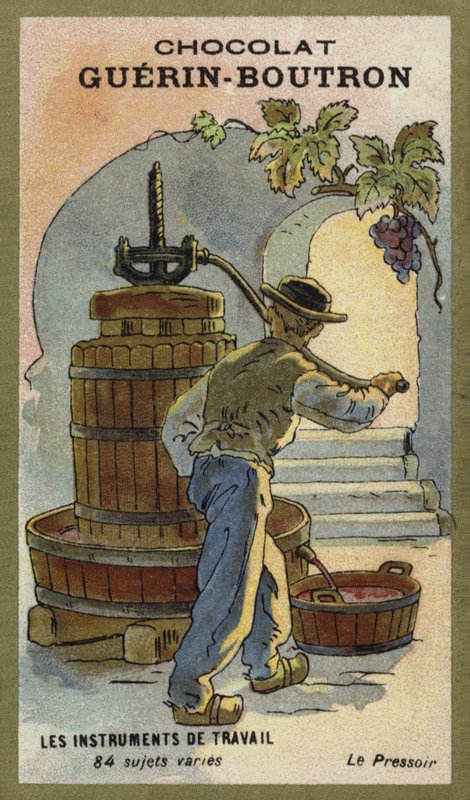 Torchio per il vino da French School