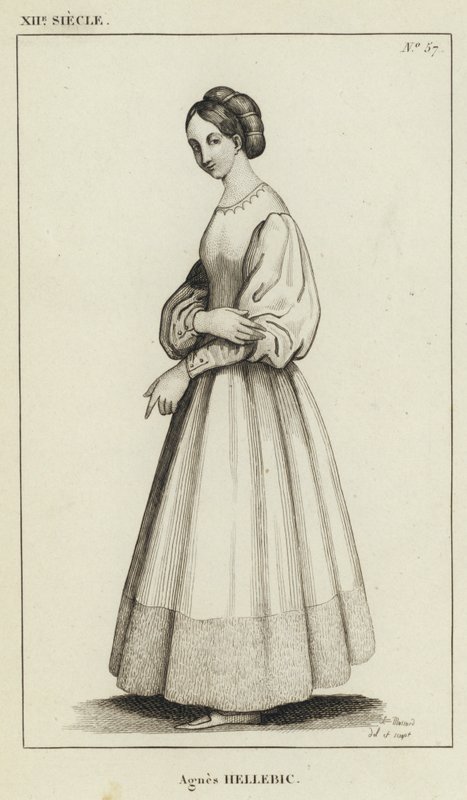 XII Secolo, Agnese Hellebic (incisione) da French School