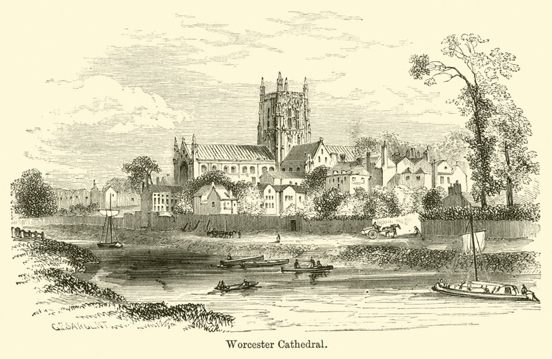 Cattedrale di Worcester da G. F. Sargent