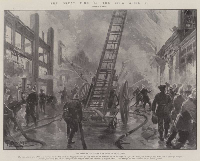 Il grande incendio nella città, 21 aprile da G.S. Amato