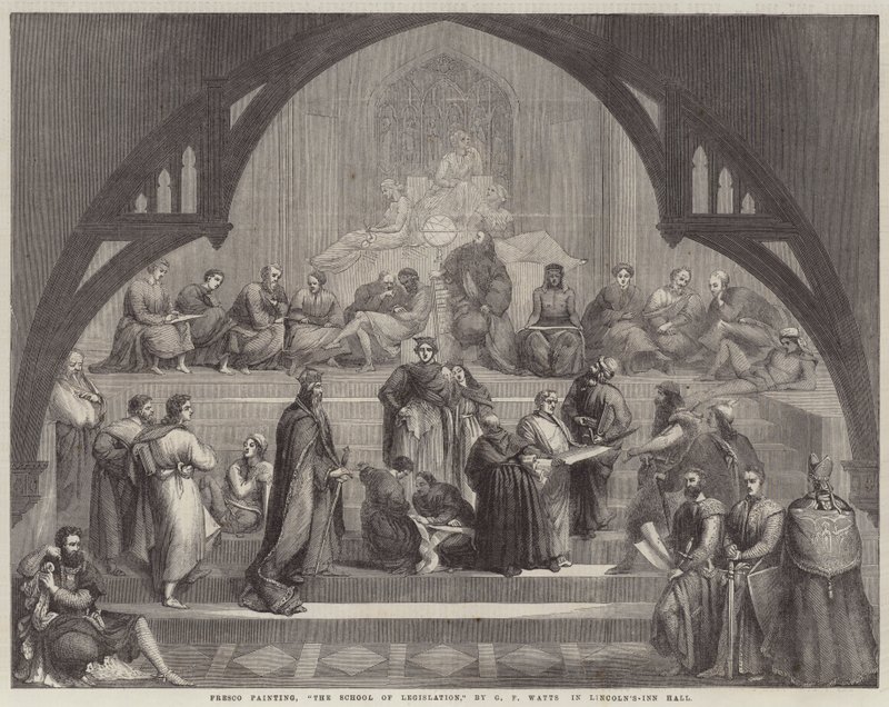 La scuola di legislazione da George Frederick Watts