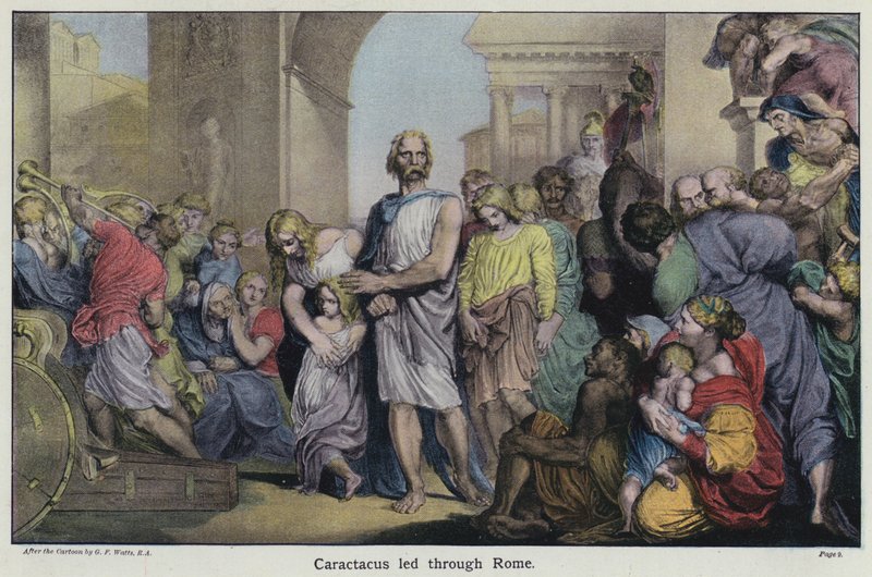 Caractaco condotto attraverso Roma da George Frederick after Watts