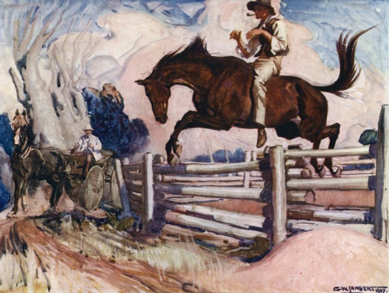 Illustrazione per Romance of Empire, Australia da George Washington Lambert