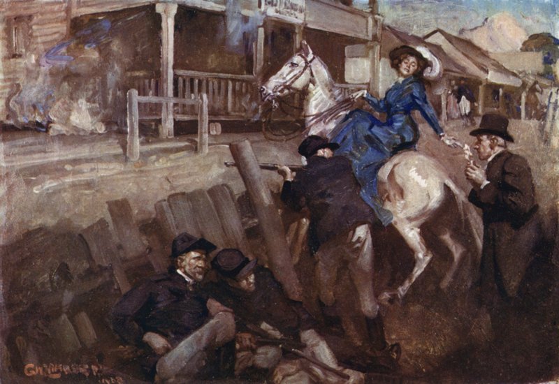 Illustrazione per Romance of Empire, Australia da George Washington Lambert