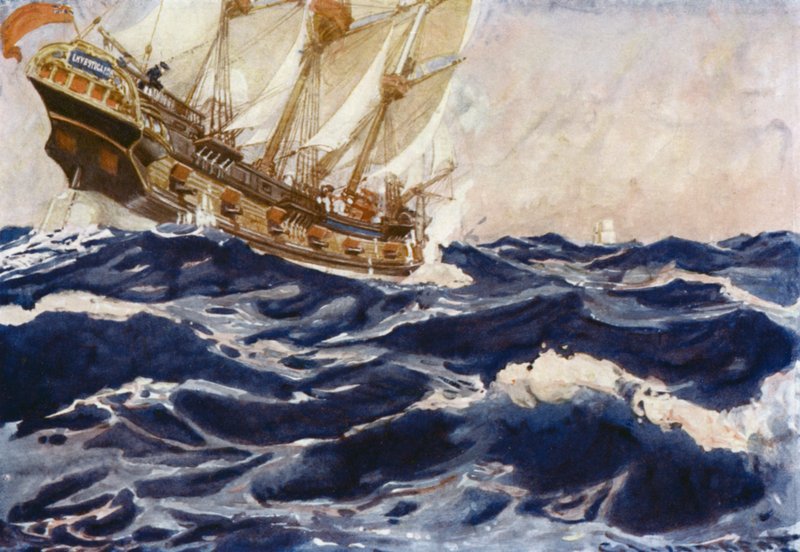 Illustrazione per Romance of Empire, Australia da George Washington Lambert