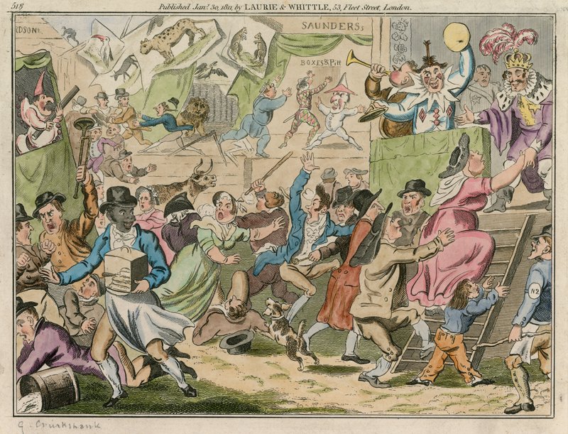 Fiera di Bartholomew, Londra da George Cruikshank