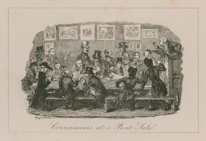 Connoisseur a una vendita di stampe da George Cruikshank