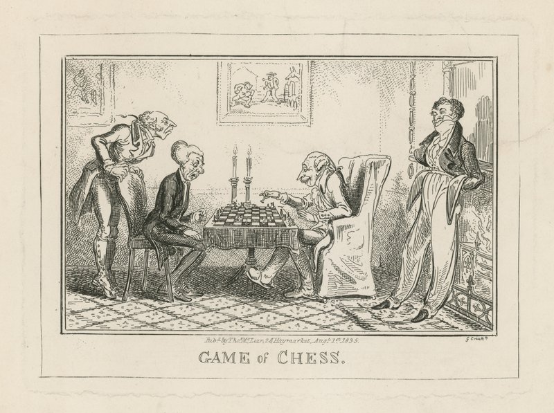 Partita a scacchi da George Cruikshank