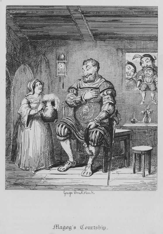 Il corteggiamento di Magog (incisione) da George Cruikshank