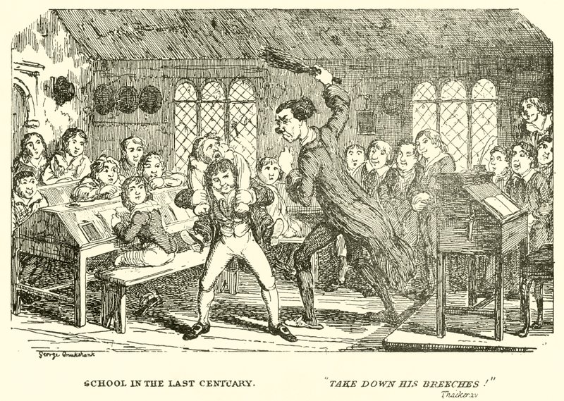 Scuola nel secolo scorso da George Cruikshank