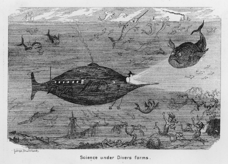 La scienza sotto diverse forme (incisione) da George Cruikshank