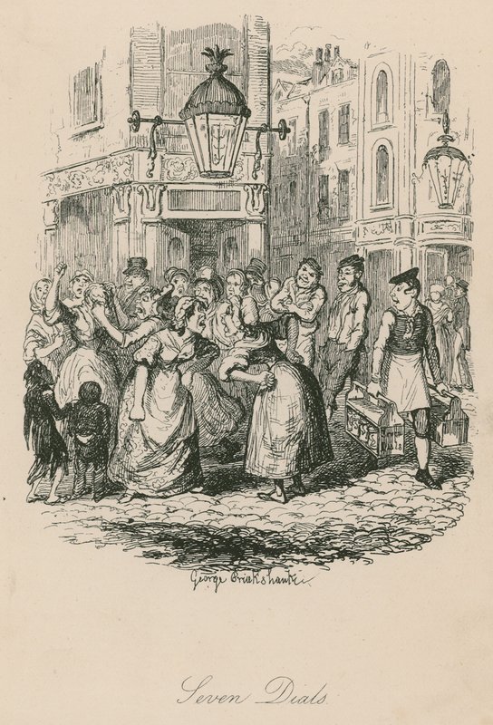 Seven Dials, Londra da George Cruikshank