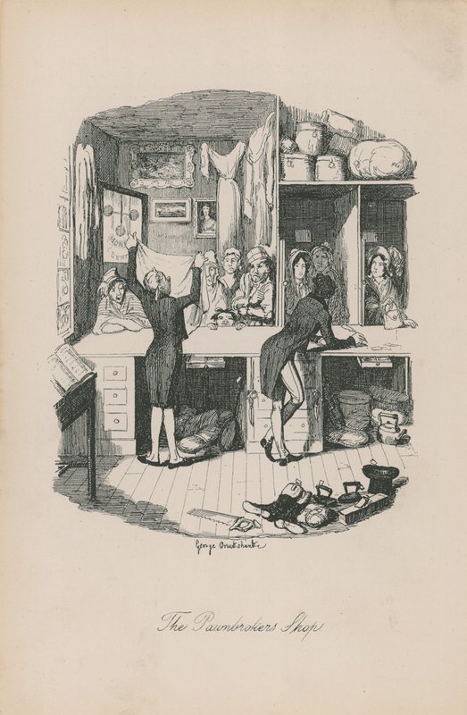 Il negozio del banco dei pegni da George Cruikshank