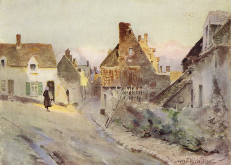Una vecchia strada a Etaples da George Franck Nicholls