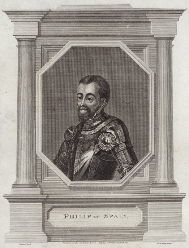 Re Filippo II di Spagna da George Vertue