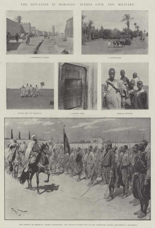La situazione in Marocco, scene civili e militari da Georges Bertin Scott