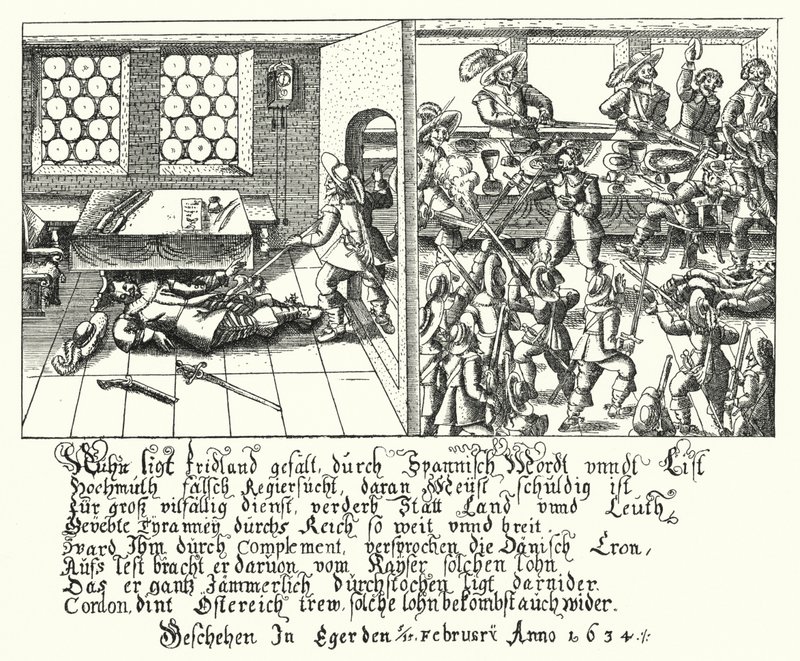 Assassinio di Albrecht von Wallenstein da German School