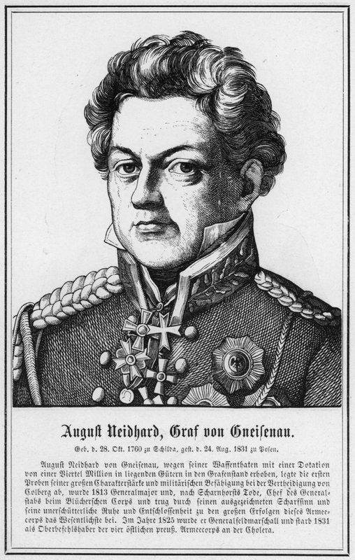 August Neidhard, Graf von Gneisenau da German School