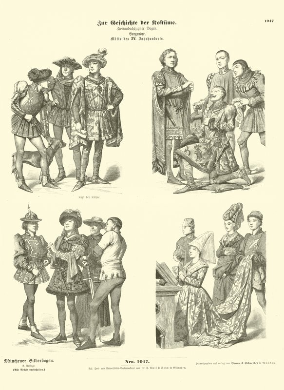 Costumi borgognoni, metà XV secolo da German School