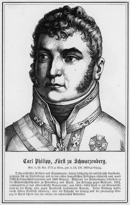 Carl Philipp, Principe di Schwarzenberg (incisione) da German School