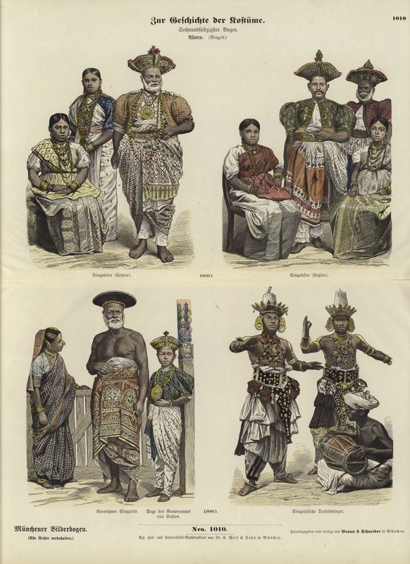 Costumi ceylonesi, 1880 da German School