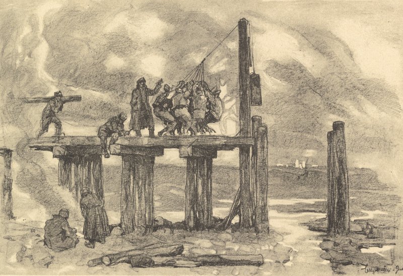 Costruzione di un ponte sul Putna da German School