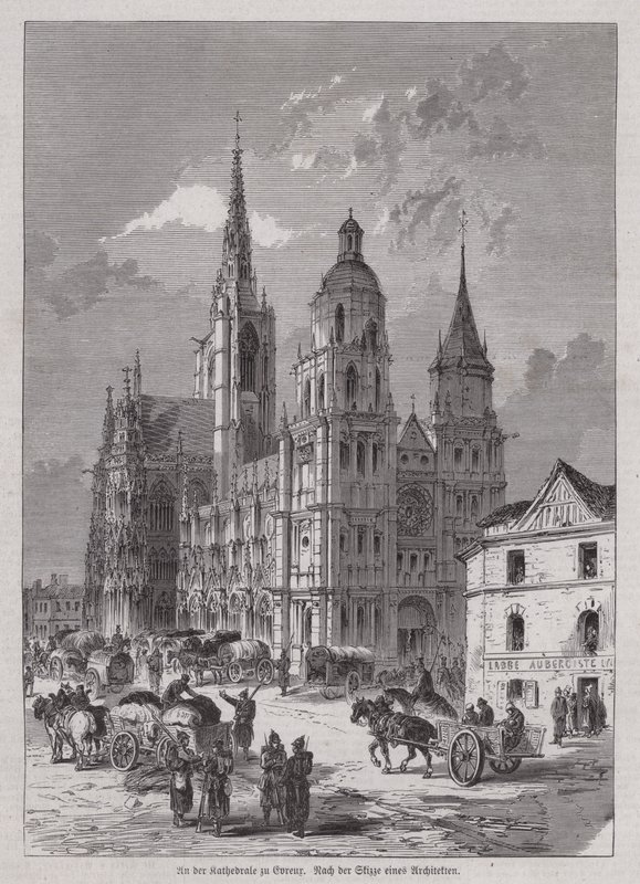 Cattedrale di Evreux, Normandia, Francia da German School