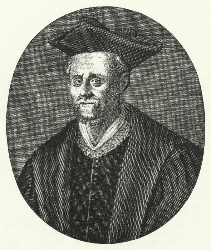François Rabelais, scrittore francese (incisione) da German School