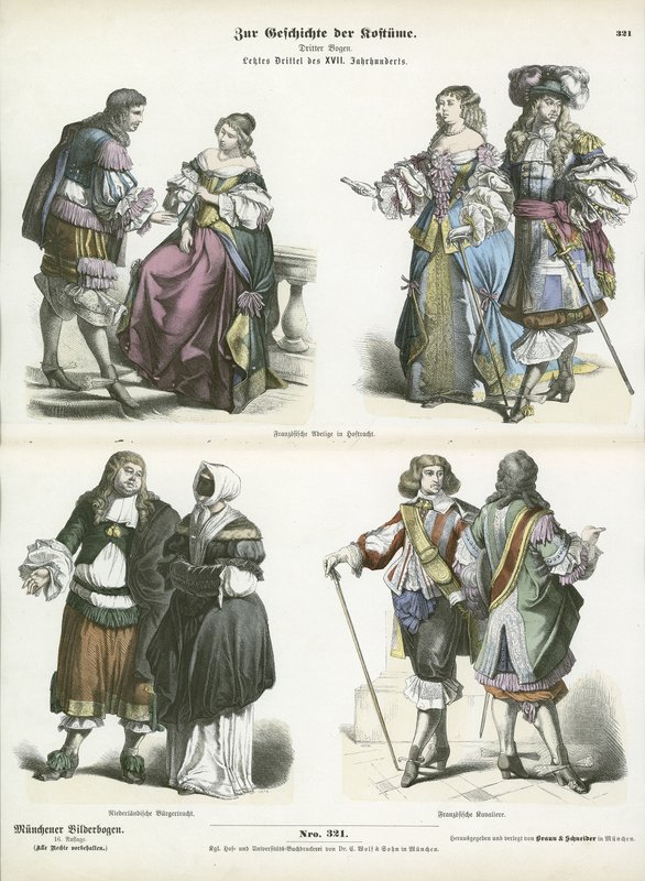 Costumi francesi e olandesi, inizio XVII secolo da German School