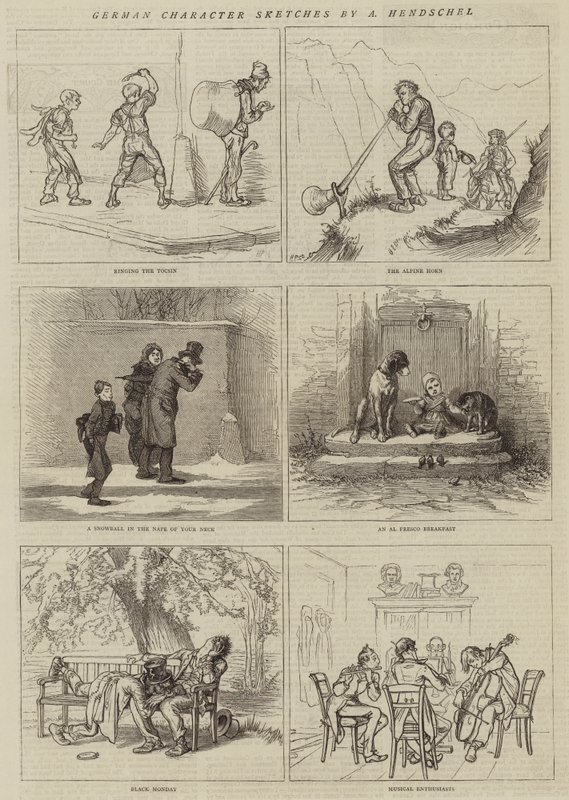 Schizzi di carattere tedesco (incisione) da German School