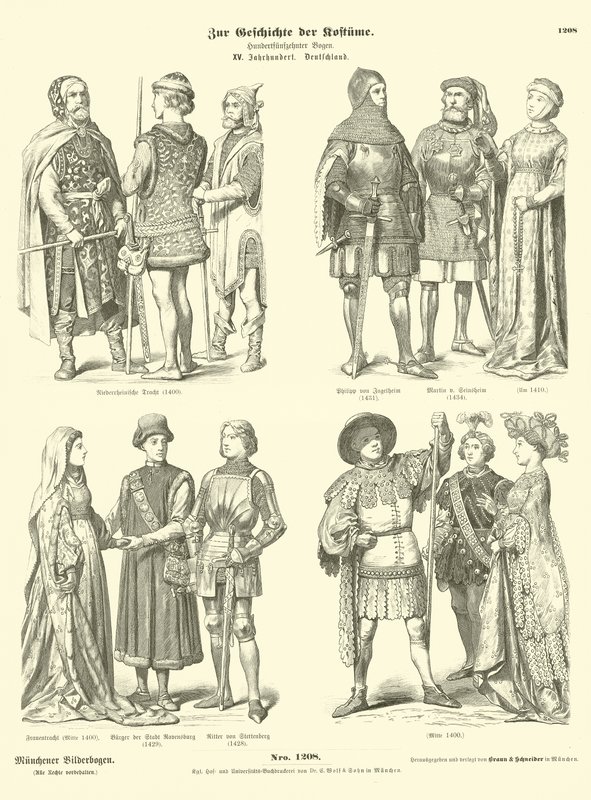 Costumi tedeschi, XV secolo da German School