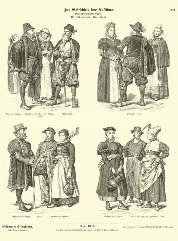 Costumi tedeschi, XVI secolo da German School