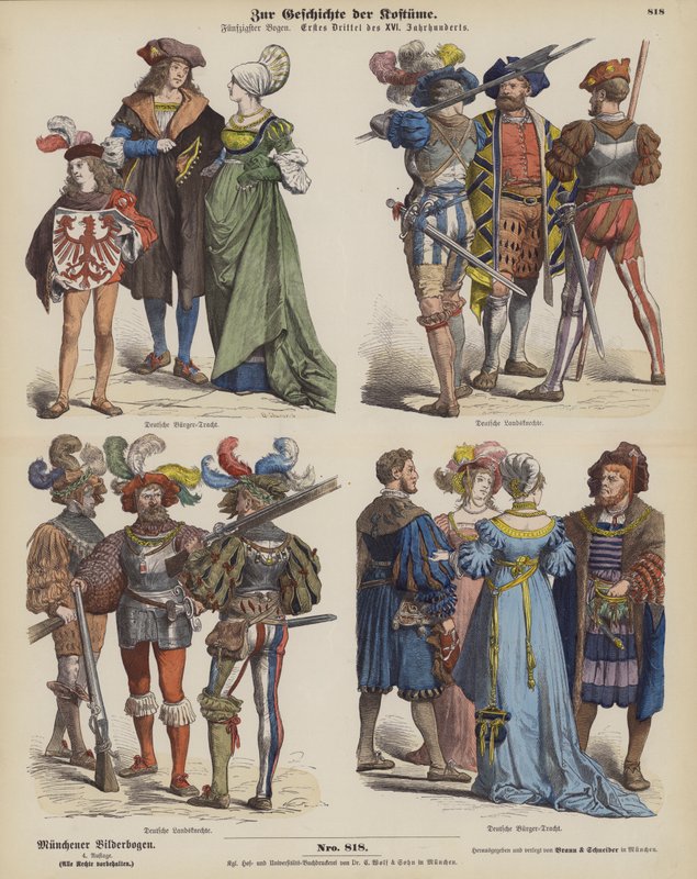 Costumi tedeschi, inizio XVI secolo da German School