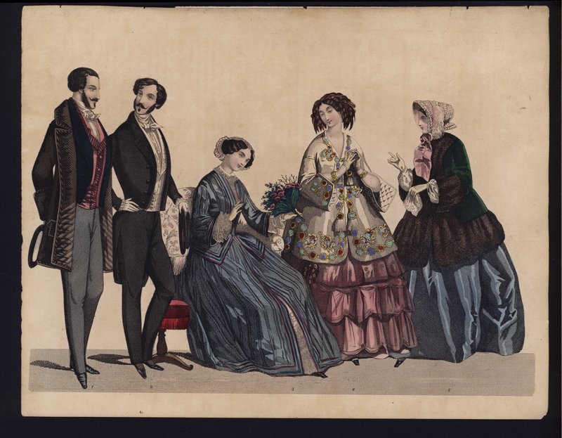 Tavola di moda tedesca, metà XIX secolo da German School